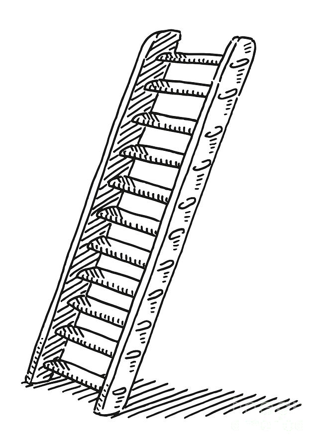 Ladder Symbol Drawing Drawing by Frank Ramspott Fine Art America