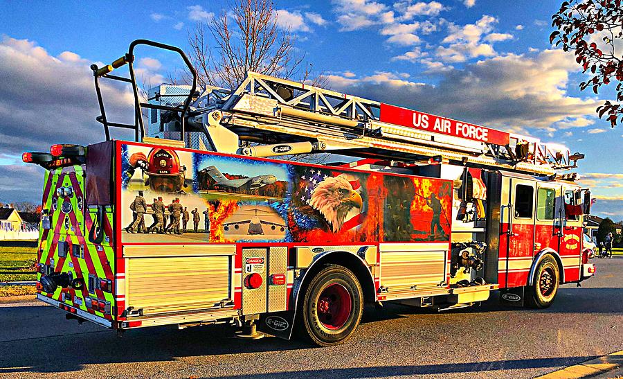 Ladder Truck United States Airforce Photograph by Bill Rogers
