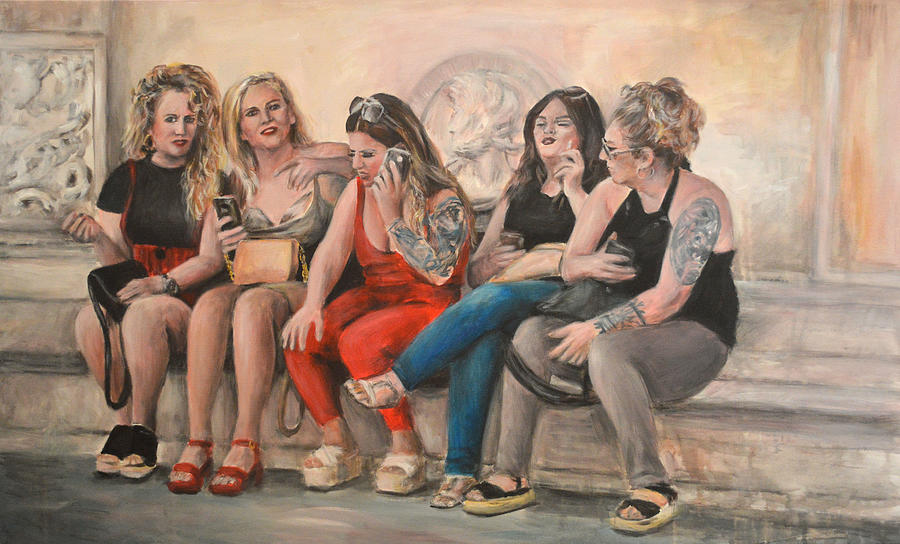 Ladies of Seville Spain Painting by Escha Van den bogerd