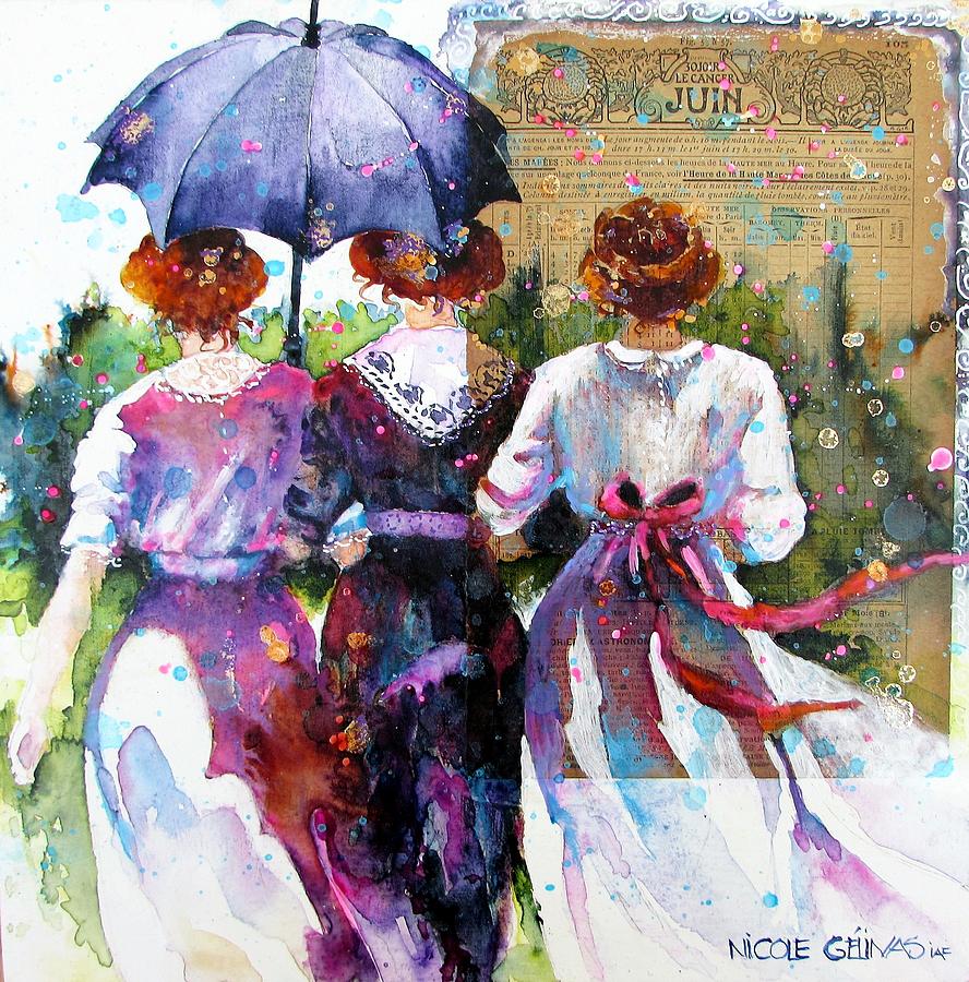 Ladies of the past Painting by Nicole Gelinas