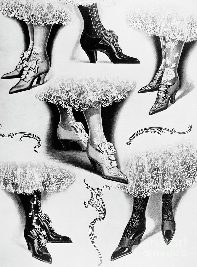 Ladies Shoes, 1910 Drawing by Granger