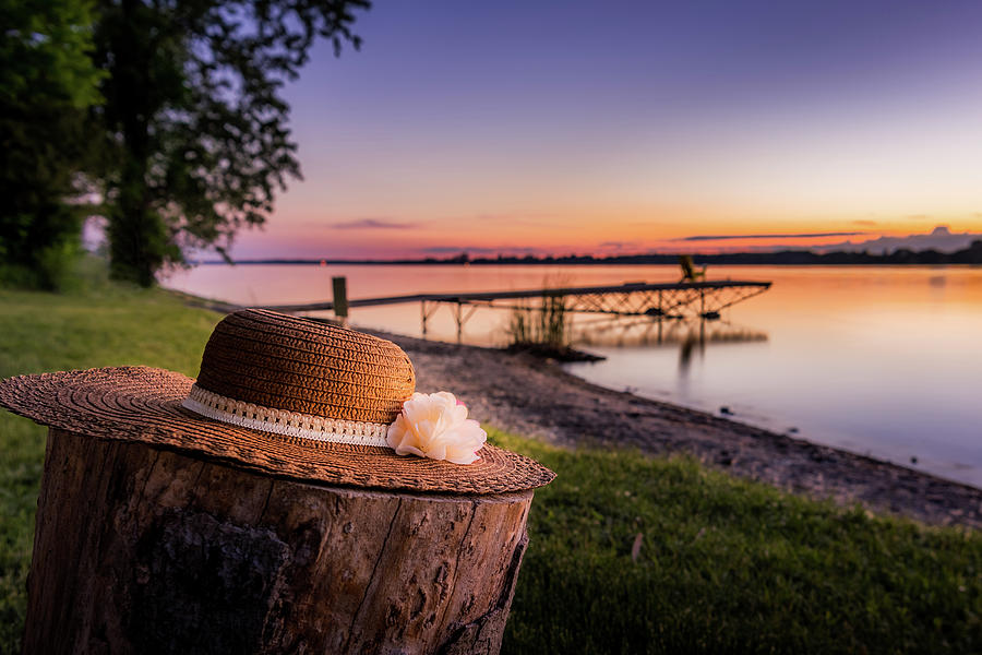 Ladies Sun Hat Sunset Photograph by Dee Potter