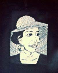 Lady and a Hat Drawing by Delorys Tyson
