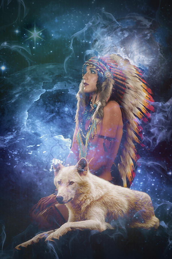 Lady And The Wolf Digital Art by KMcClish Studio - Fine Art America