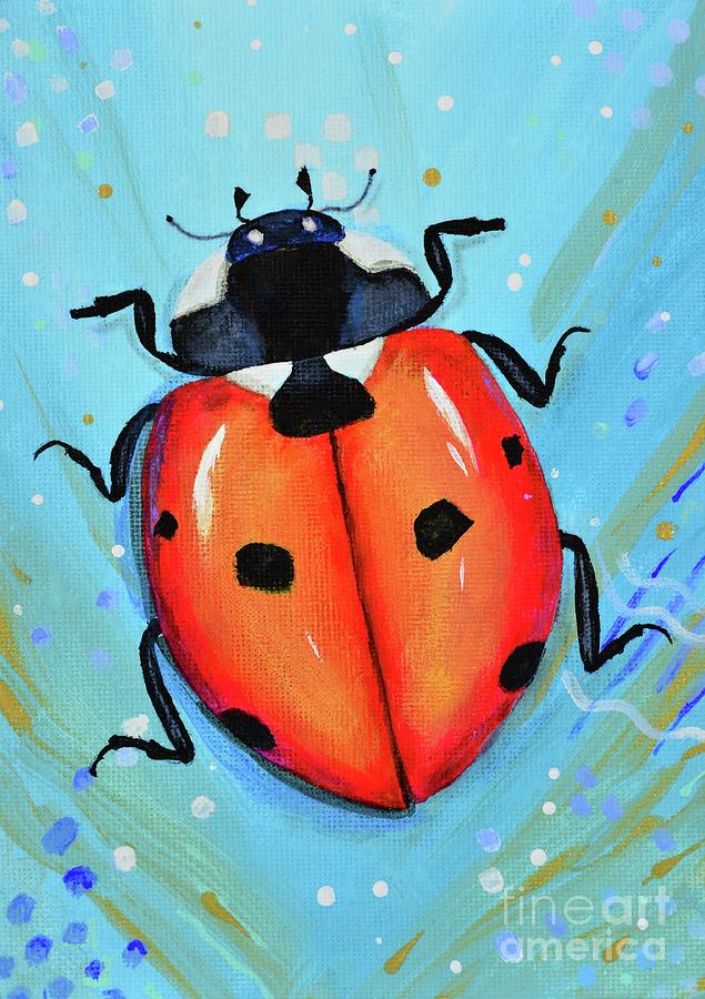 Lady Bug Painting by Mary Scott
