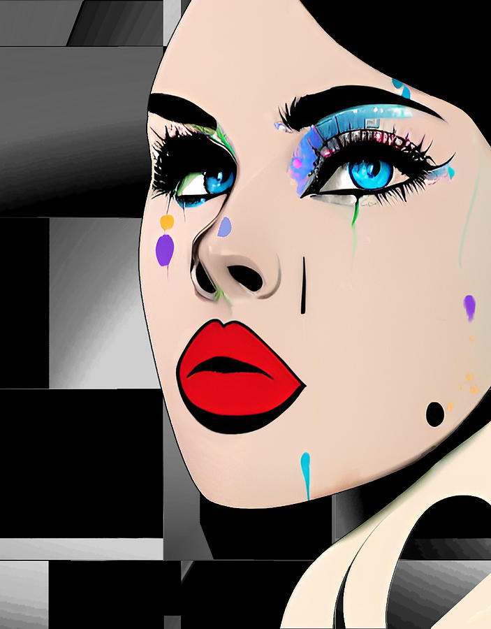 Lady Chic - Modern Pop Art  Digital Art by Ronald Mills