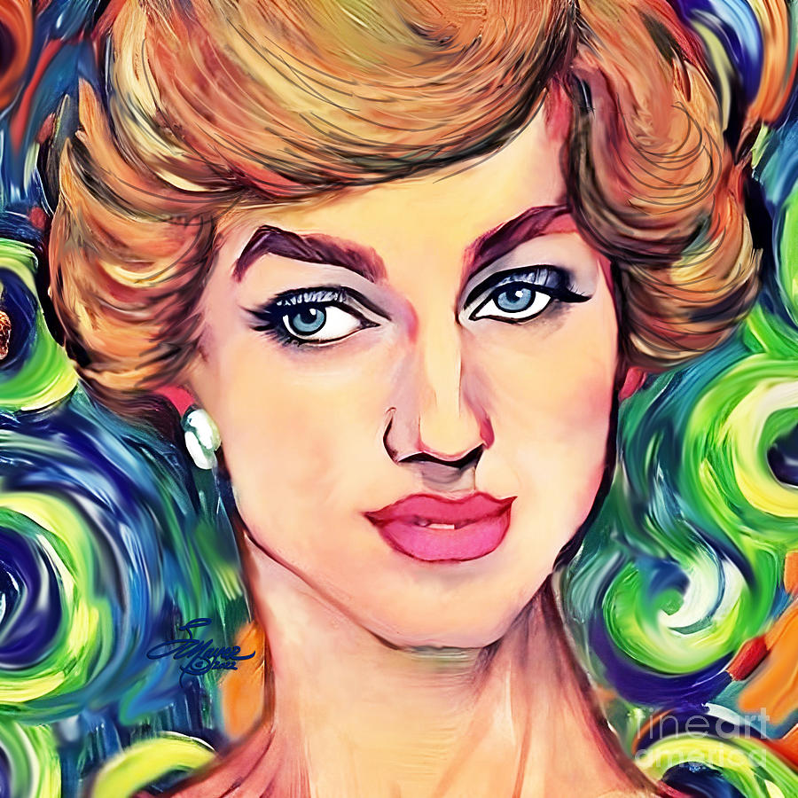 Lady Diana #1  Digital Art by Stacey Mayer