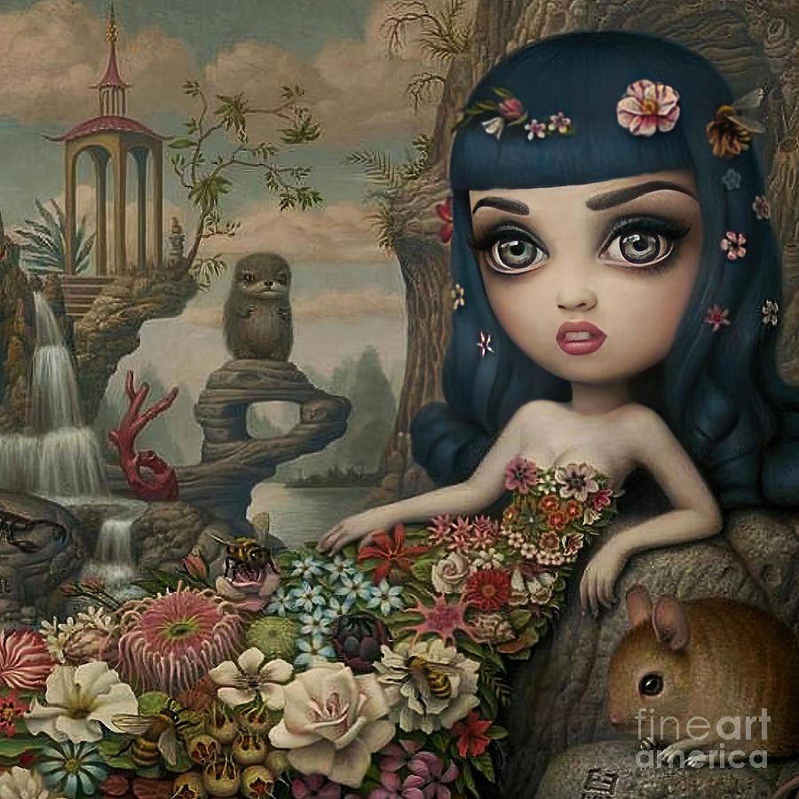 Nature Painting - Lady Flower Mark Ryden by Finley Lewis