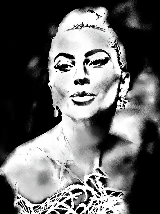 Lady Gaga, Bad Romance Digital Art by Gradify Creations