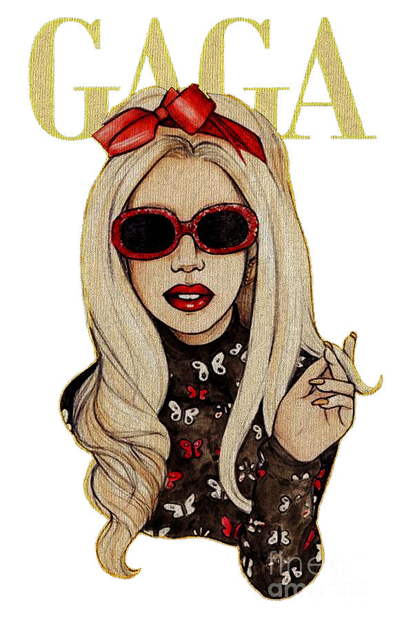 Lady Gaga Bootleg Vintage Retro Digital Art by Kirania Finest Lady Gaga Bootleg Vintage Retro Digital Art by Kirania Finest