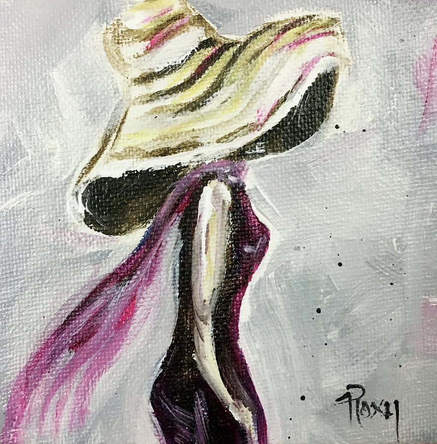 Lady In A Big Hat Painting