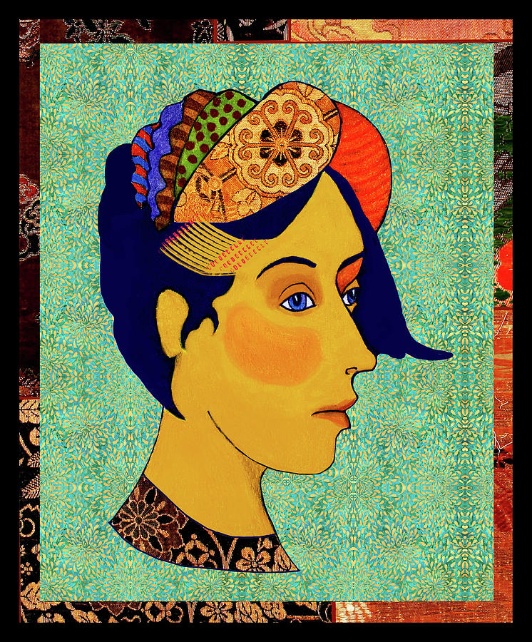 Lady in a Fancy Hat Mixed Media by Lorena Cassady