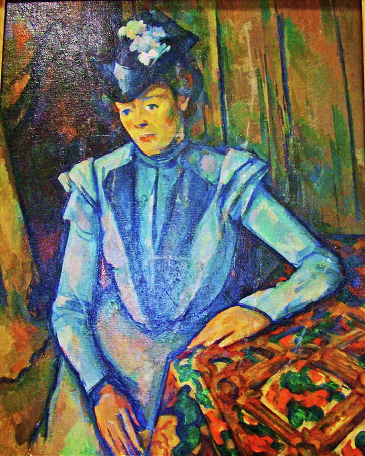 Lady in Blue by Paul Cezanne 1900 in Hermitage Art Museum in St ...