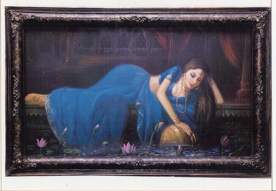 saree painting frame