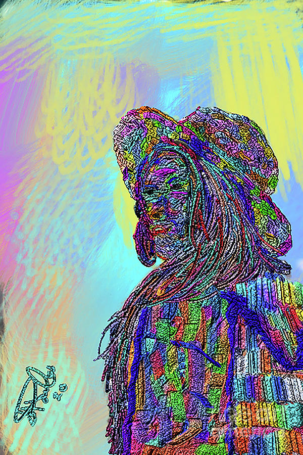 Lady In Hat Digital Art by Donald Pavlica