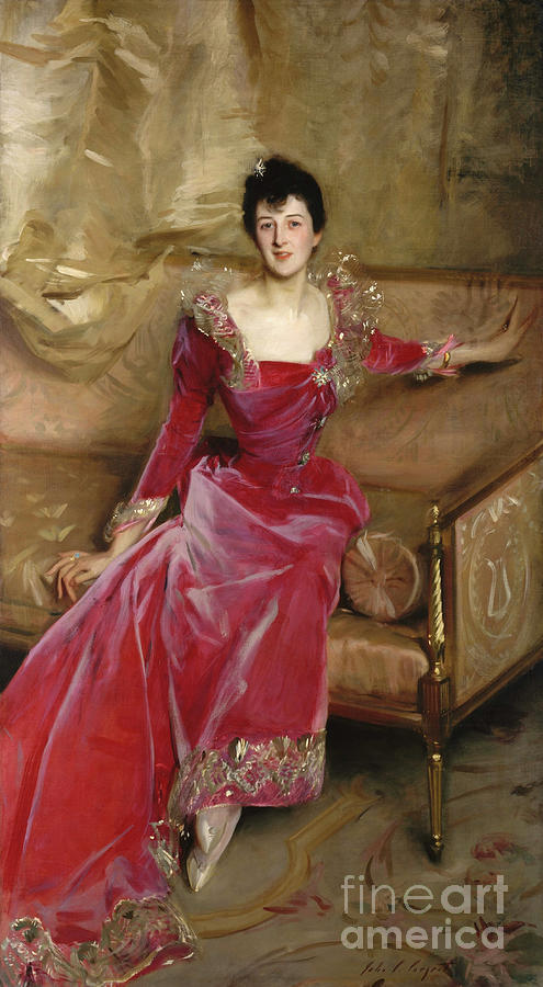 John Singer Sargent Painting - Lady in Red by John Singer Sargent
