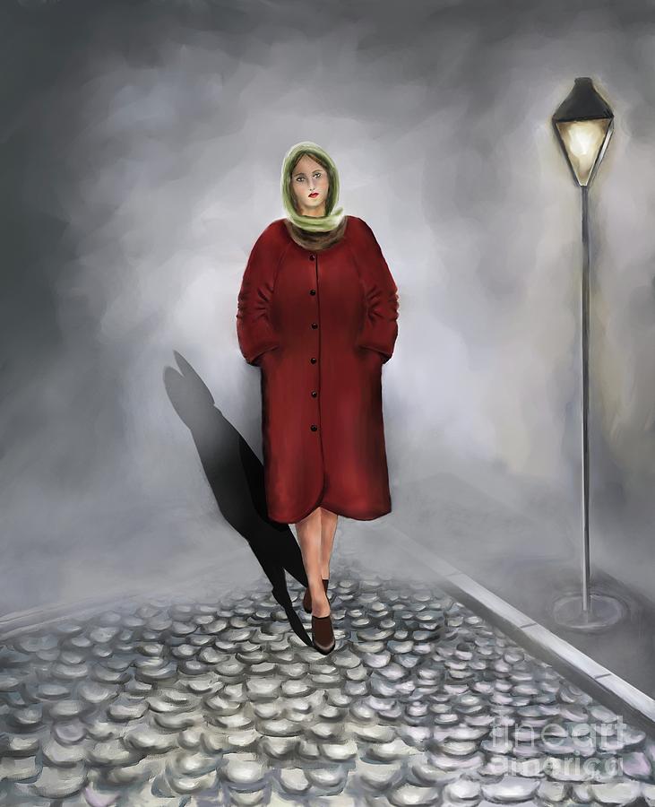 Lady In The Fog Painting by Ana Borras