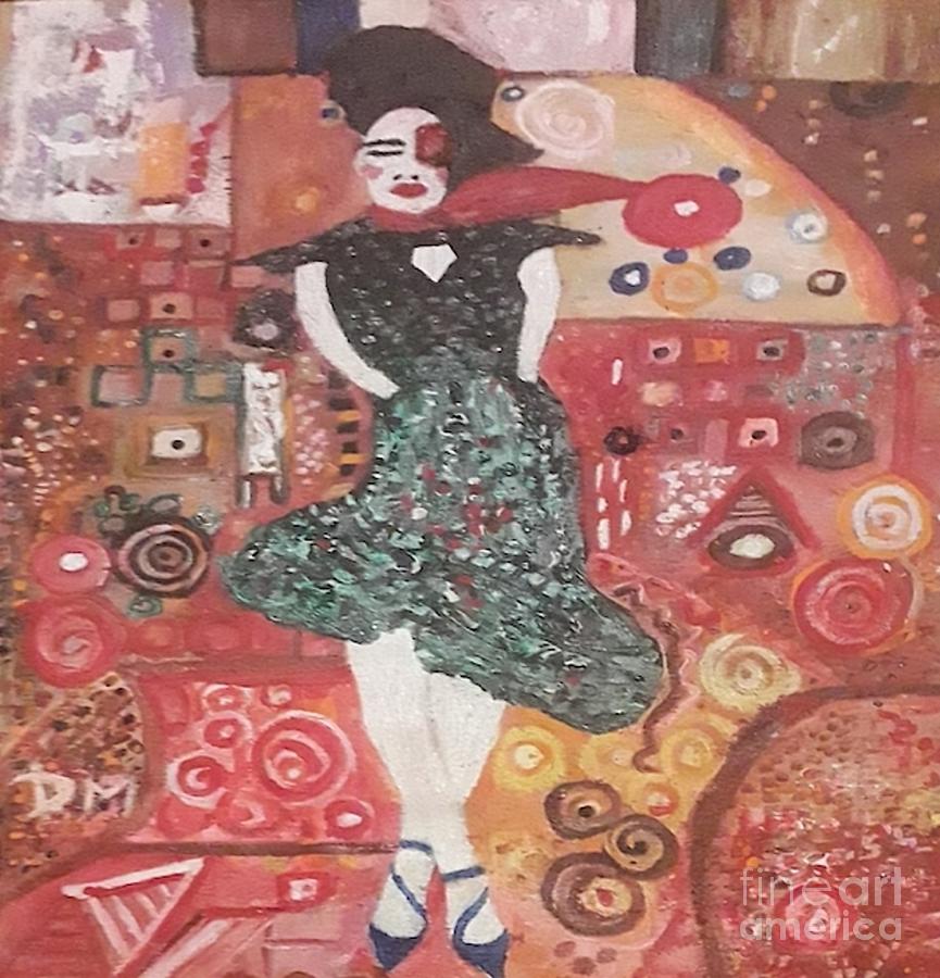 Lady in the Red Silk Scarf Painting by Denise Morgan