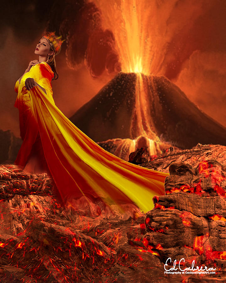 Lady Lava Mixed Media by Edelberto Cabrera - Fine Art America