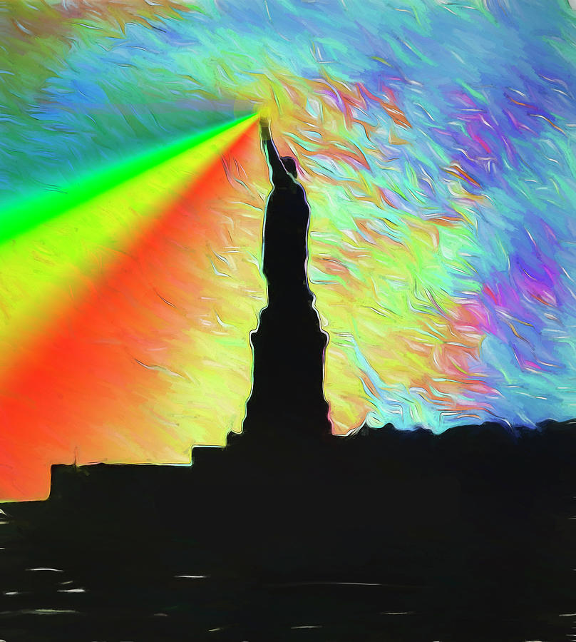 Lady Liberty Welcomes All Digital Art by Terry Cork