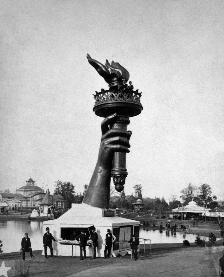 Lady Libertys Hand and Torch - Centennial Exhibition in Philadelphia - 1876 Photograph by War Is Hell Store