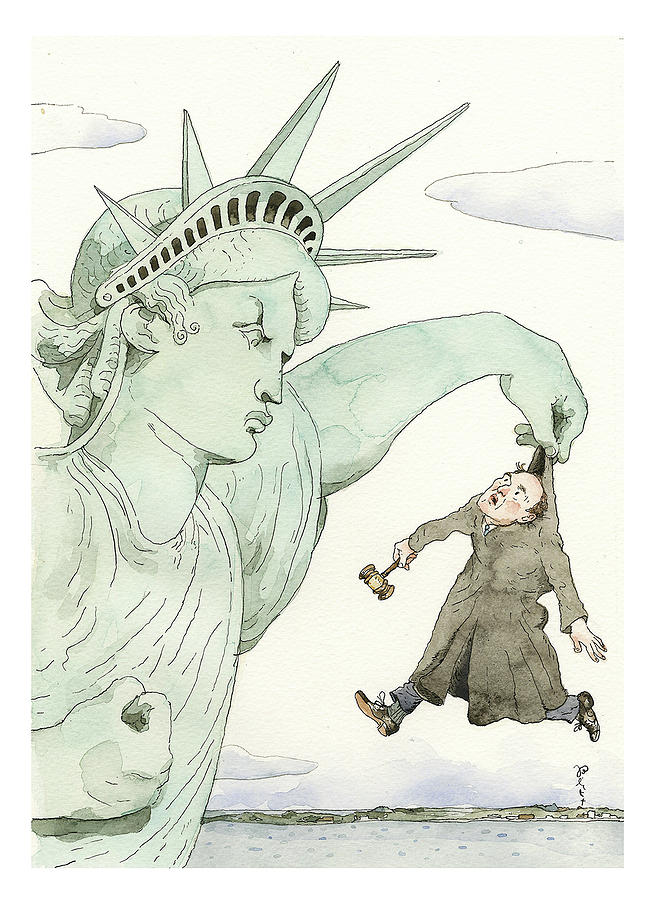 Lady Libertys Response to Justice Alito Painting by Barry Blitt