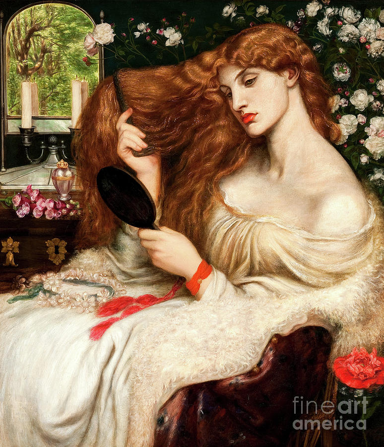 Lady Lilith by Dante Gabriel Charles Rossetti Painting by Dante Gabriel Charles Rossetti