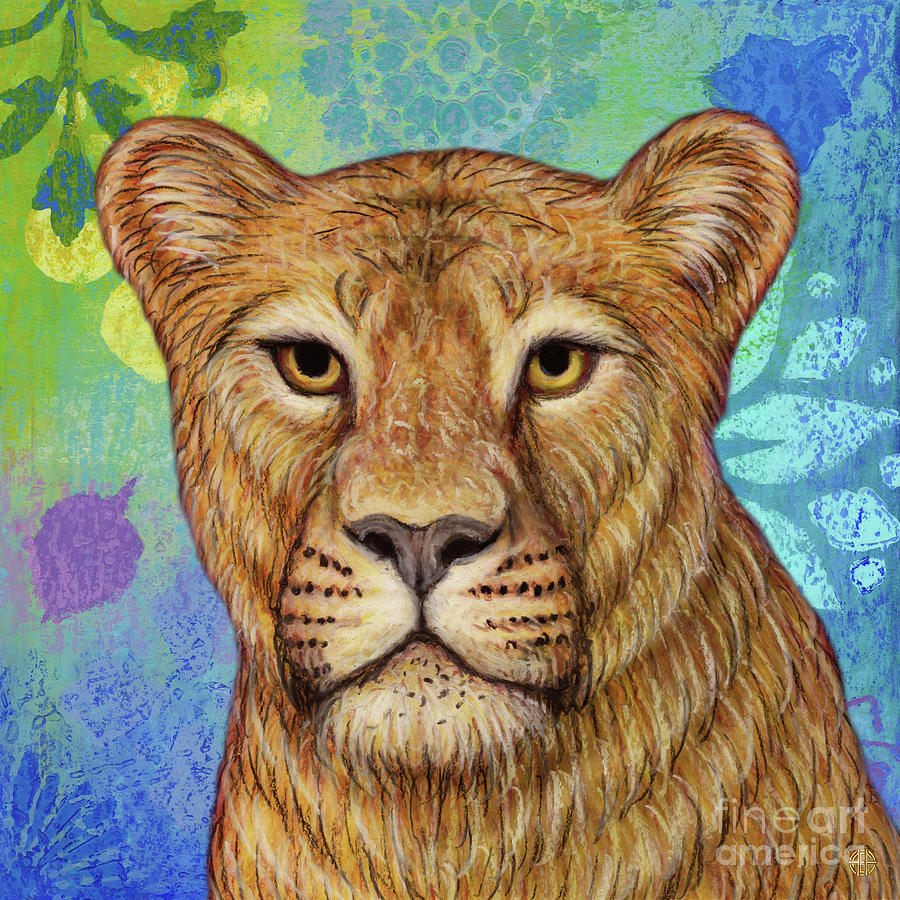 Lady Lioness Painting by Amy E Fraser
