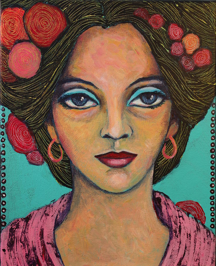 Lady Painting by Lucienne van Leijen Fine Art America