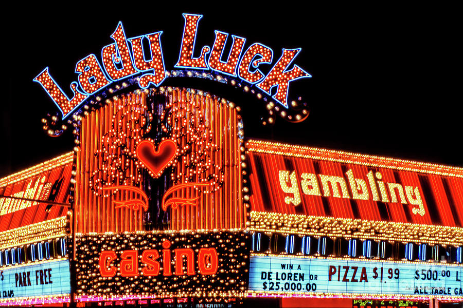 Lady Luck Main Entrance Sign Photograph By Aloha Art Pixels