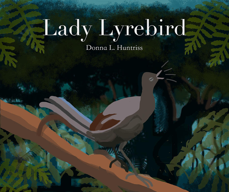 Lady Lyrebird Book cover Digital Art by Donna Huntriss