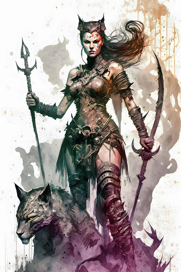 Lady of the Cats Digital Art by Caito Junqueira