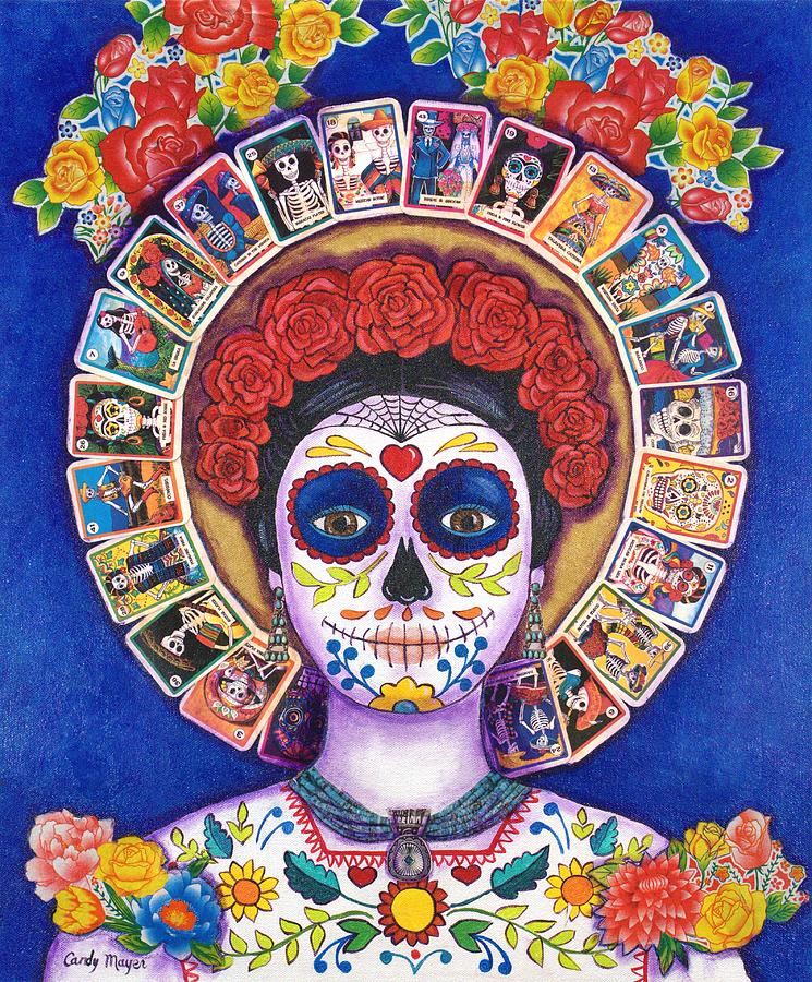 Lady of the Loteria Painting by Candy Mayer