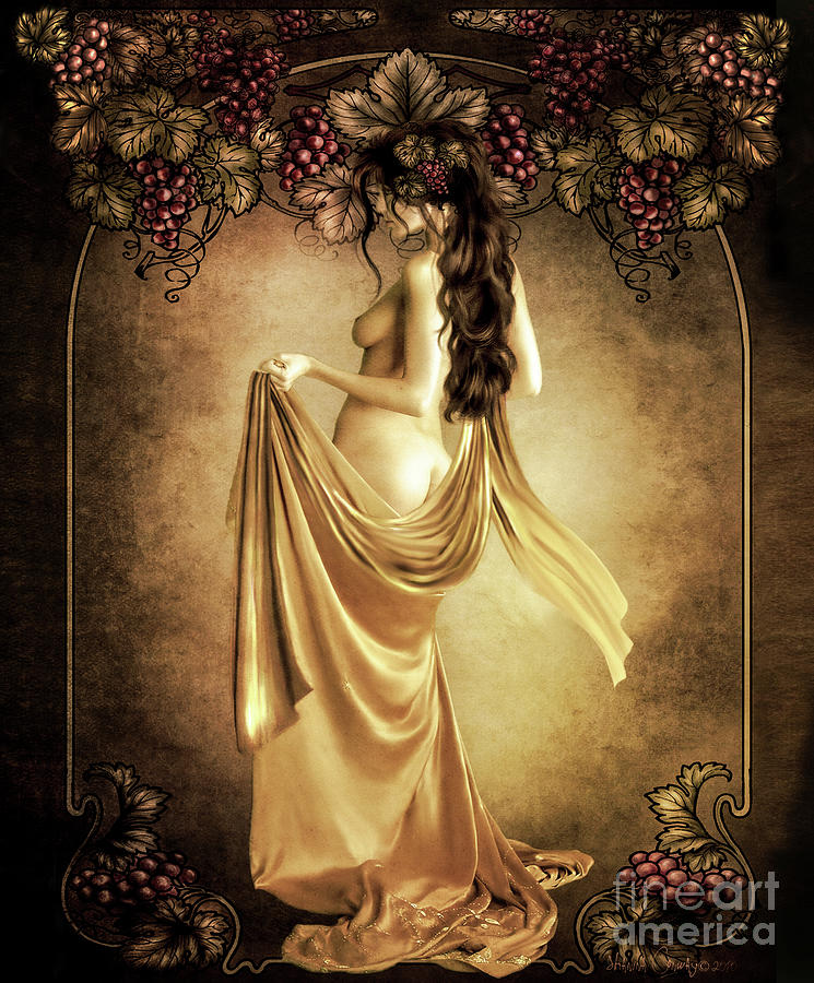 Lady of the Vine Digital Art by Shanina Conway