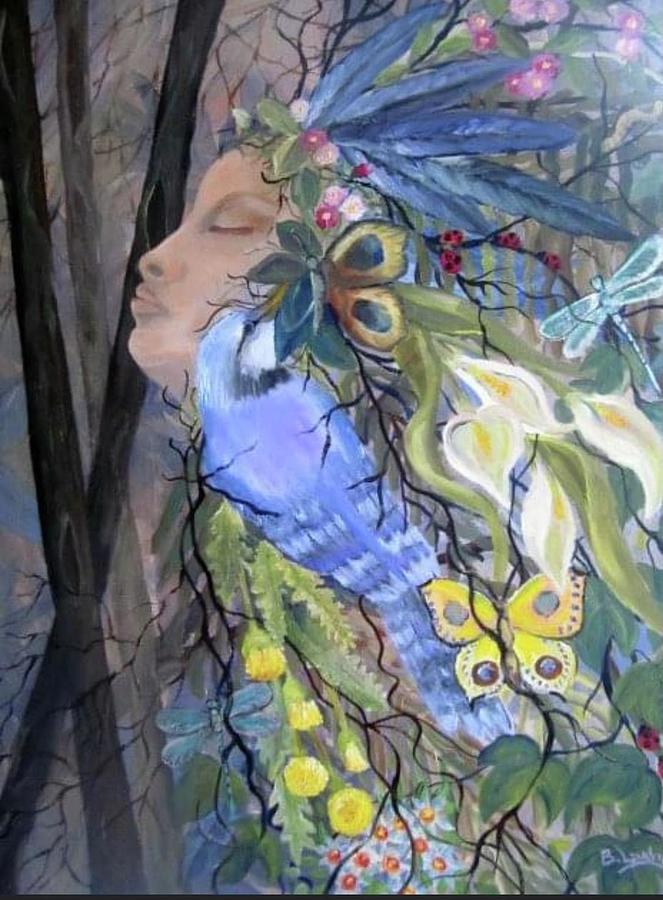 Lady of the Woods Painting by Barbara Landry