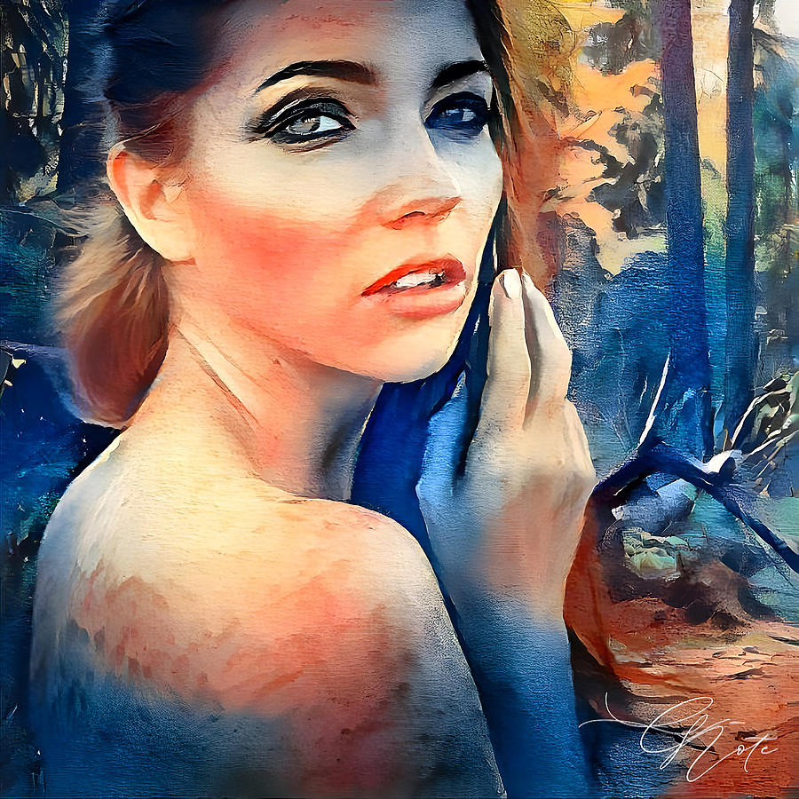 Lady of the woods Mixed Media by Frederick Cook