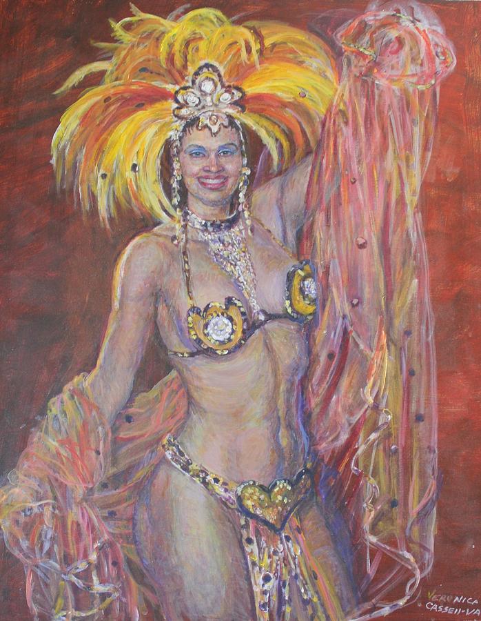 Lady Or Rio De Janeiro  Painting by Veronica Cassell vaz