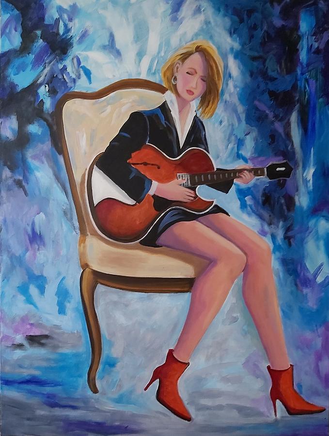 Lady Sings the Blues Painting by Rosie Sherman