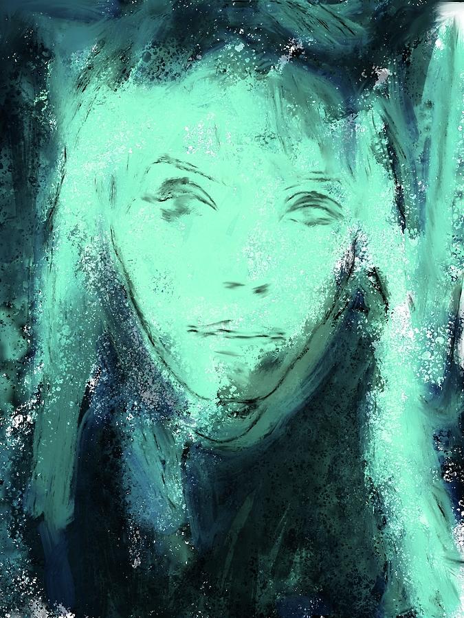 Lady Statue Of Liberty Sea Foam Of Chaos Woman Underwater Existence Hand Mermaid Ocean Currents Art Painting by MendyZ