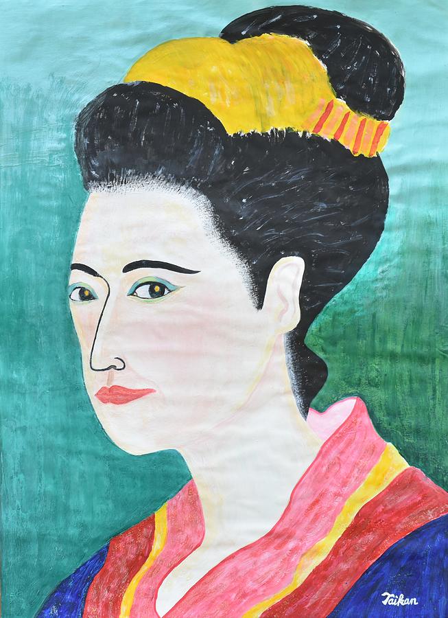 Lady Painting by Taikan Nishimoto