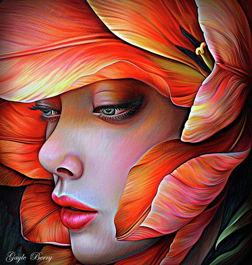 Nature Mixed Media - Lady Tulip by Gayle Berry