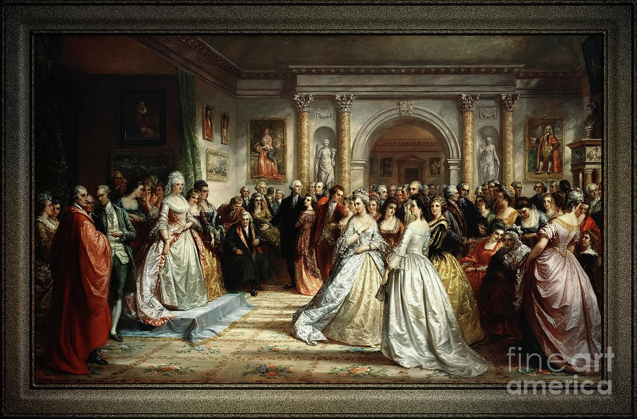 Lady Washingtons Reception Day by Daniel Huntington Old Masters Fine Art Reproduction Painting by Rolando Burbon