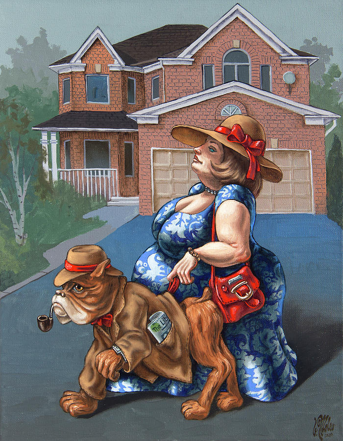 Lady With a Dog Painting by Victor Molev