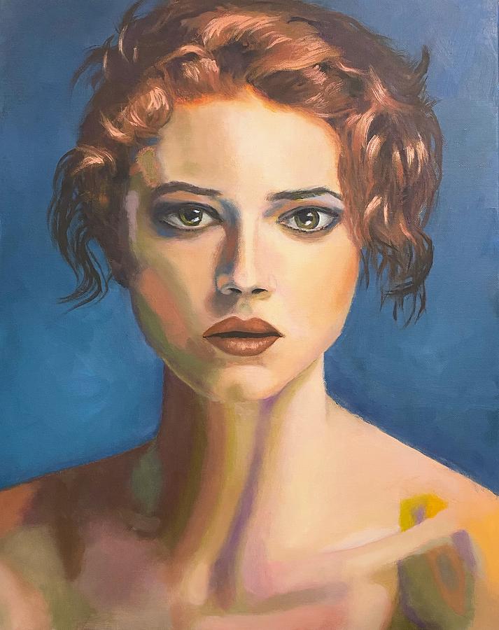 Lady with Red Hair  Painting by Candace Antonelli