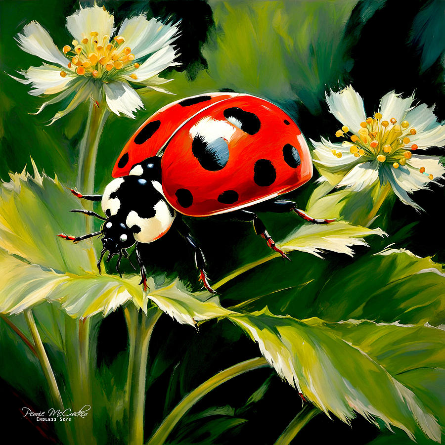 Ladybird Mixed Media by Pennie McCracken