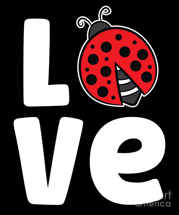 Ladybug Love Cute Insect Bugs Love Ladybug Digital Art by EQ Designs - Fine Art America