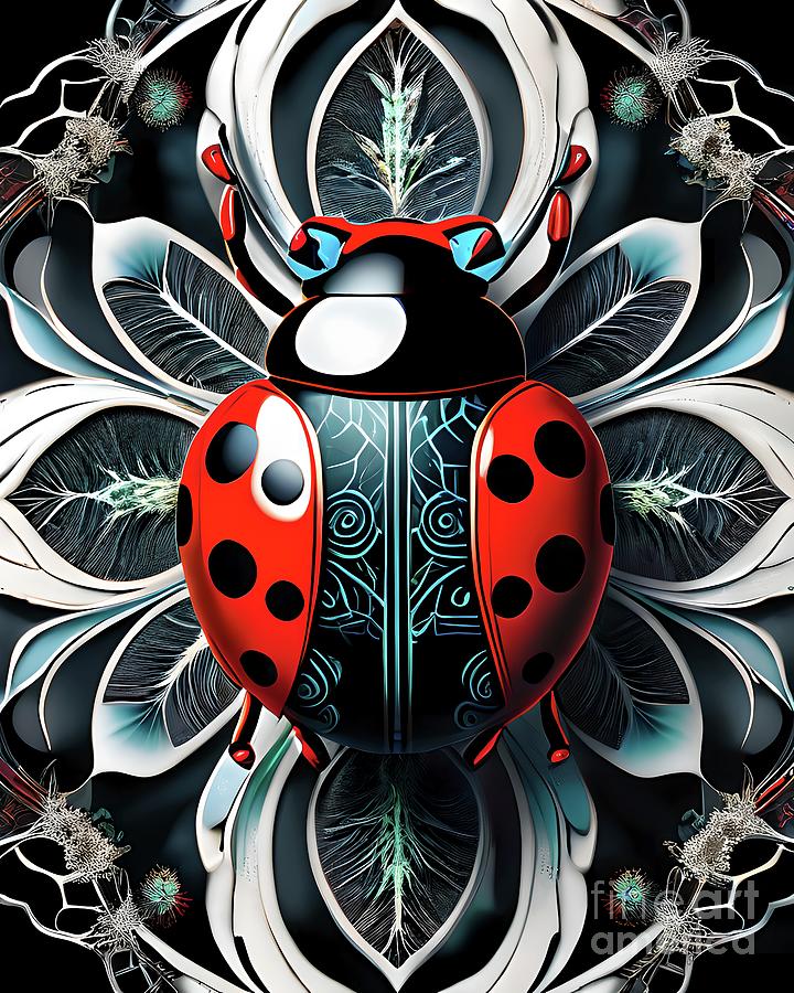 Ladybug Pattern Digital Art by Mary Machare
