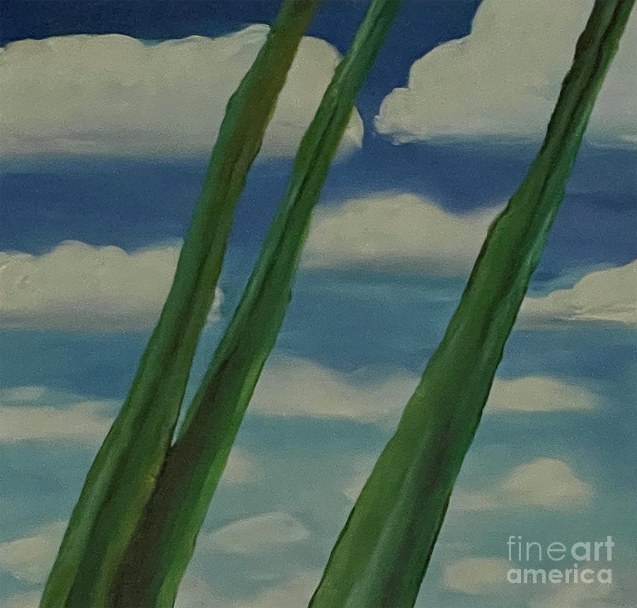 Blades Of Grass Painting - Ladybug Perspective by Shelley Myers
