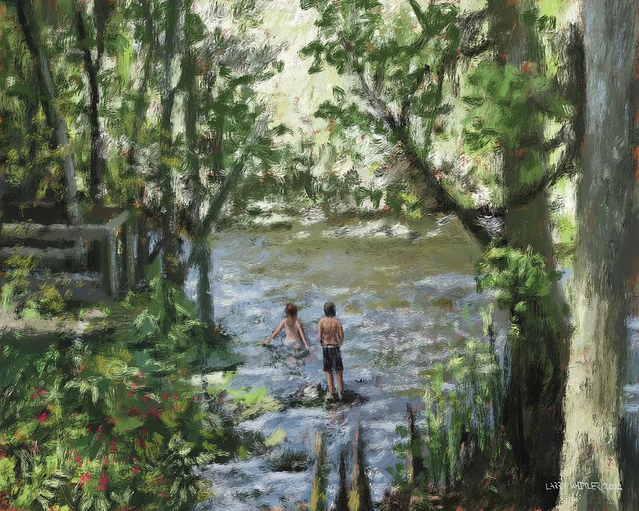 Lafayette Blue Springs State Park  Painting by Larry Whitler