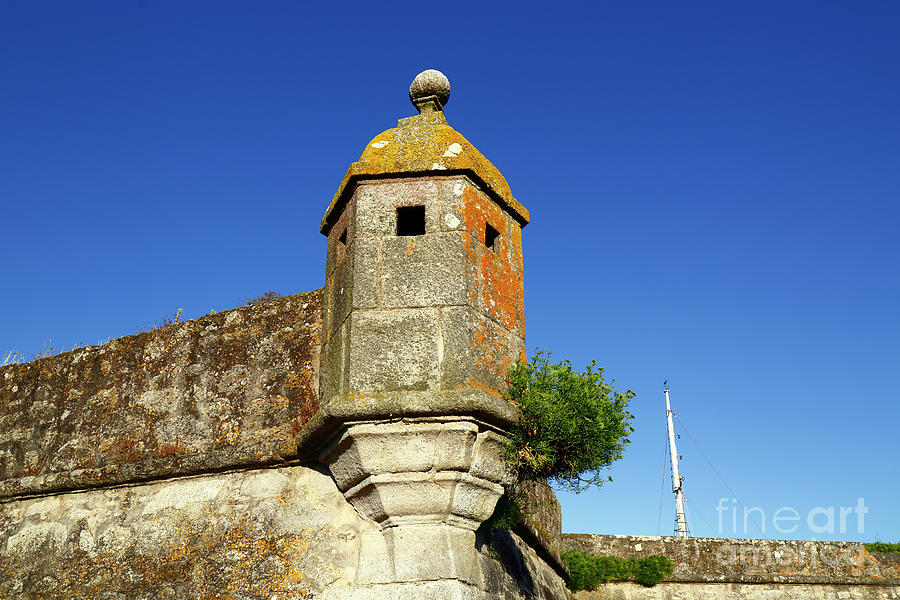 Lagarteira castle tower Vila Praia de Ancora Portugal Photograph by James Brunker